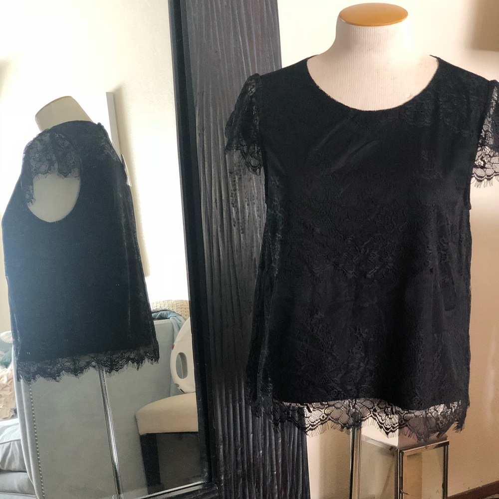Black lace top
